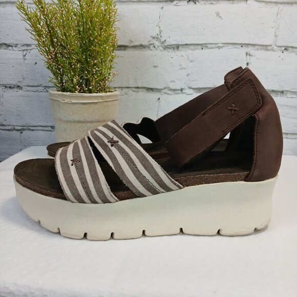 OTBT MONTAUK PLATFORM SANDALS WOMENS SIZE 7, TAPIOCA COLOR,  VERY GOOD CONDITION - Picture 8 of 10